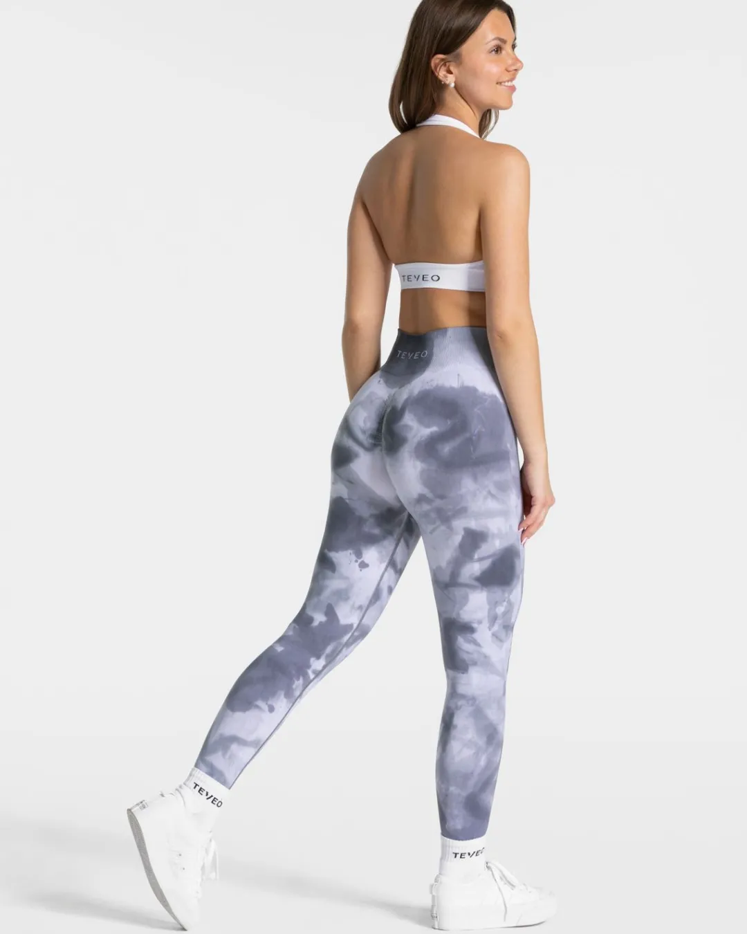 TEVEO Leggings & Pants*Tie Dye Scrunch Leggings "Stormy"
