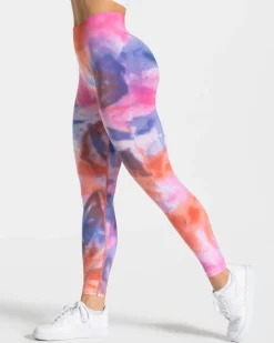 TEVEO Leggings & Pants*Tie Dye Scrunch Leggings 