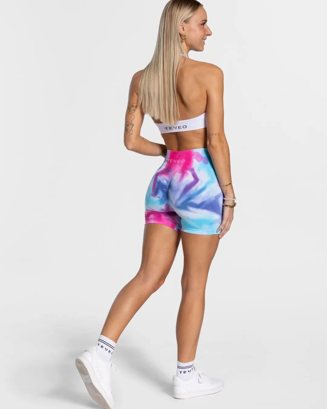 TEVEO Shorts*Tie Dye Scrunch Short "Cold"