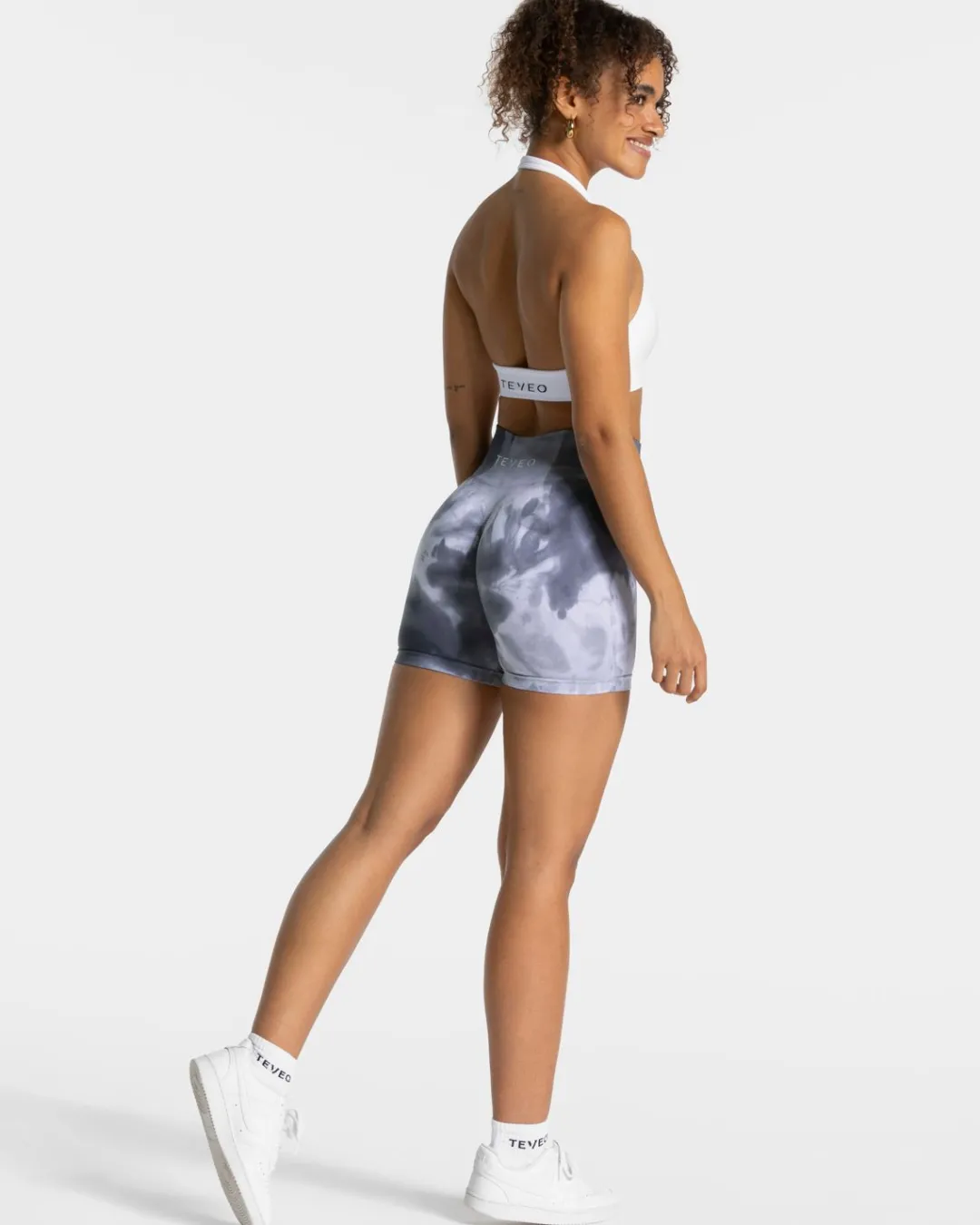TEVEO Shorts*Tie Dye Scrunch Short "Stormy"