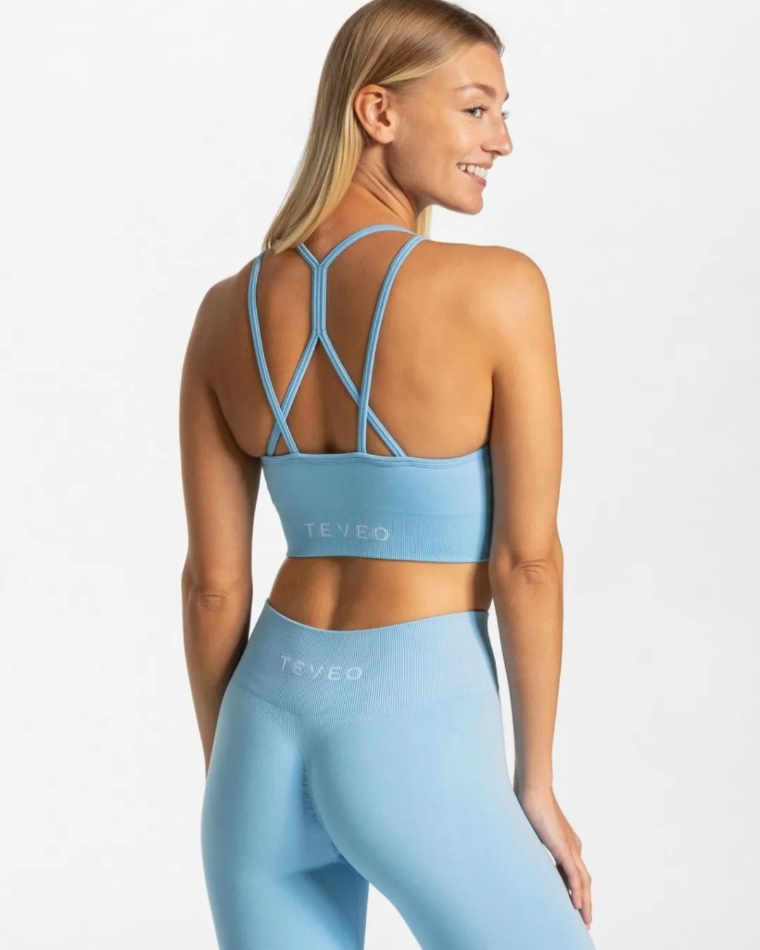 TEVEO Sports Bras*Timeless Scrunch Bh "Babyblau"