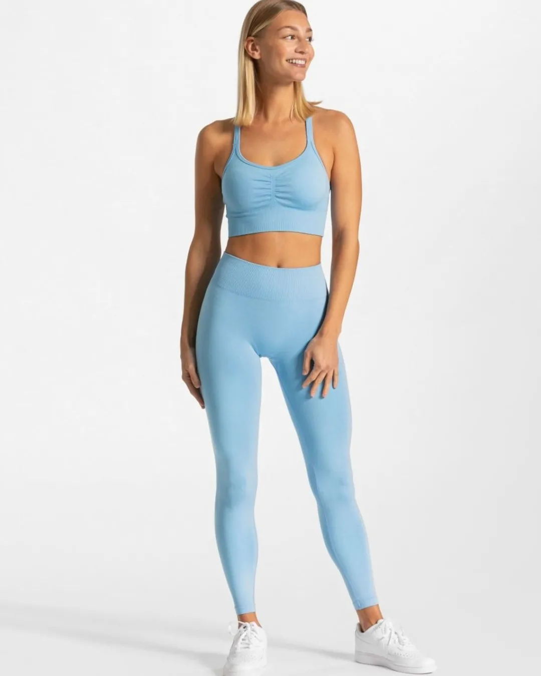 TEVEO Sports Bras*Timeless Scrunch Bh "Babyblau"