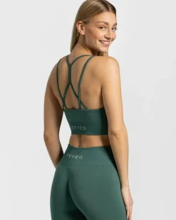 TEVEO Sports Bras*Timeless Scrunch Bh "Dunkelgrun"