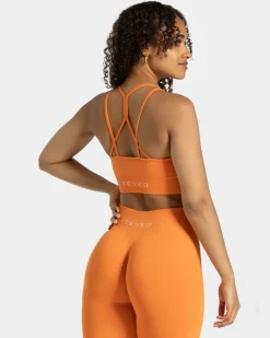 TEVEO Sports Bras*Timeless Scrunch Bh "Orange"