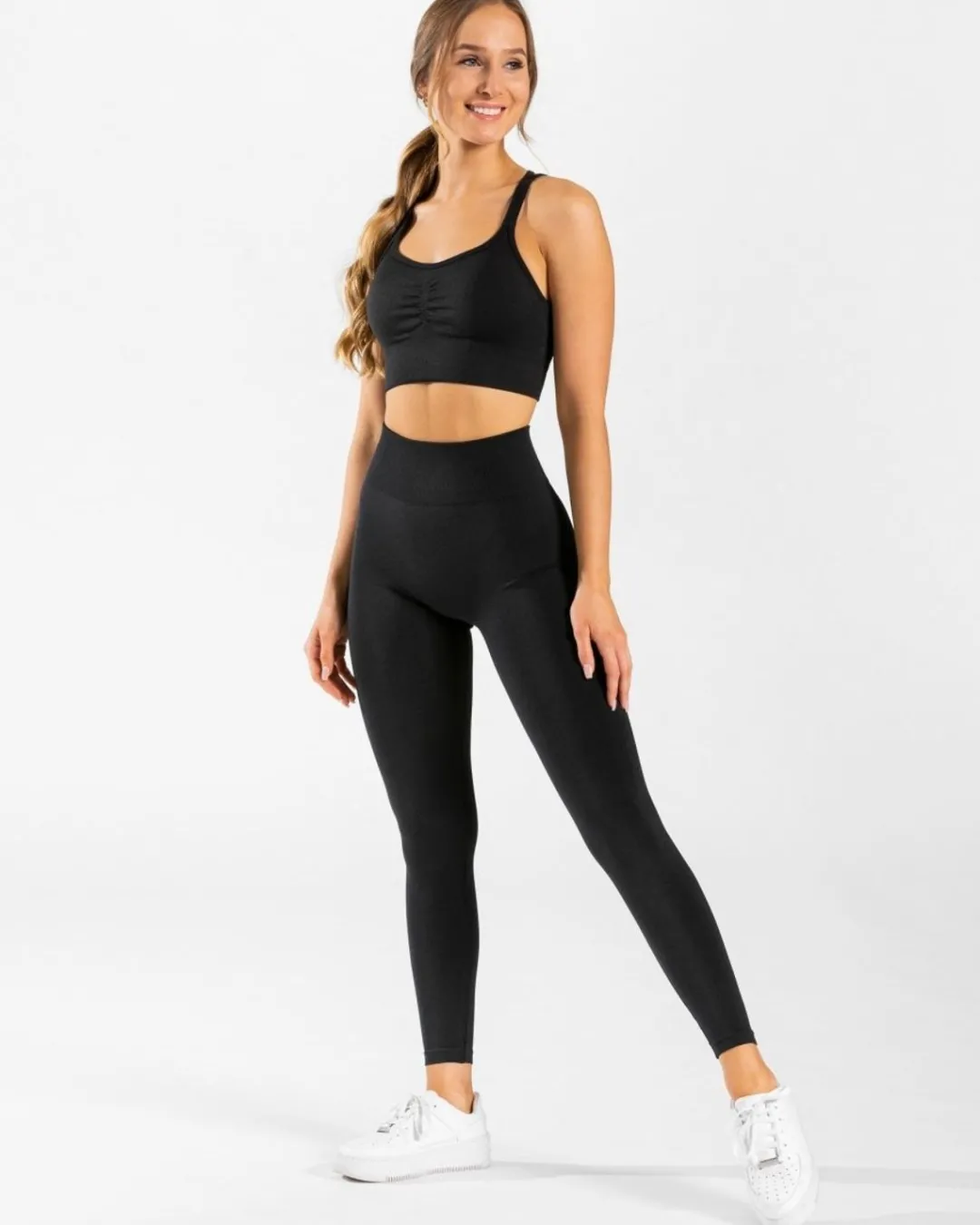 TEVEO Sports Bras*Timeless Scrunch Bh "Schwarz"