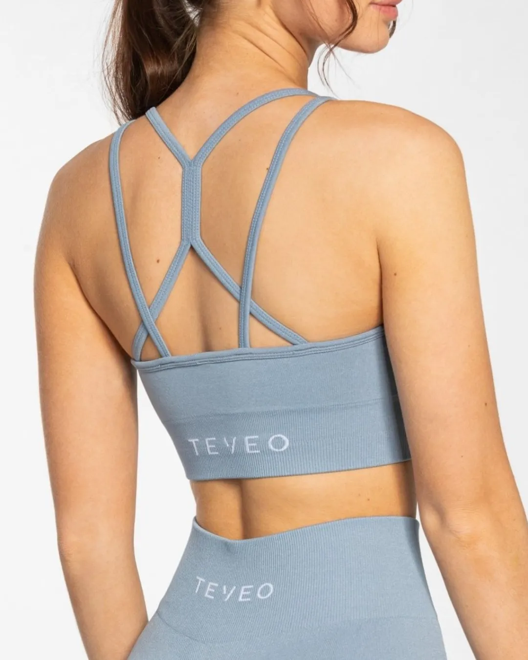 TEVEO Sports Bras*Timeless Scrunch Bh "Stahlblau"
