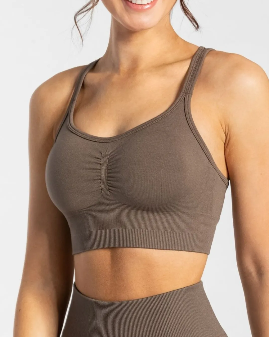 TEVEO Sports Bras*Timeless Scrunch Bh "Taupe"