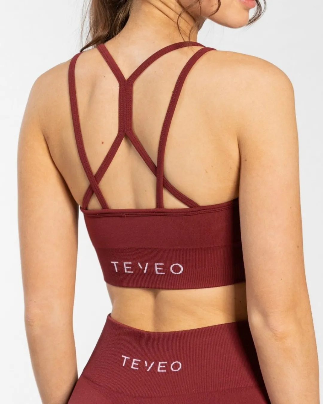 TEVEO Sports Bras*Timeless Scrunch Bh "Weinrot"