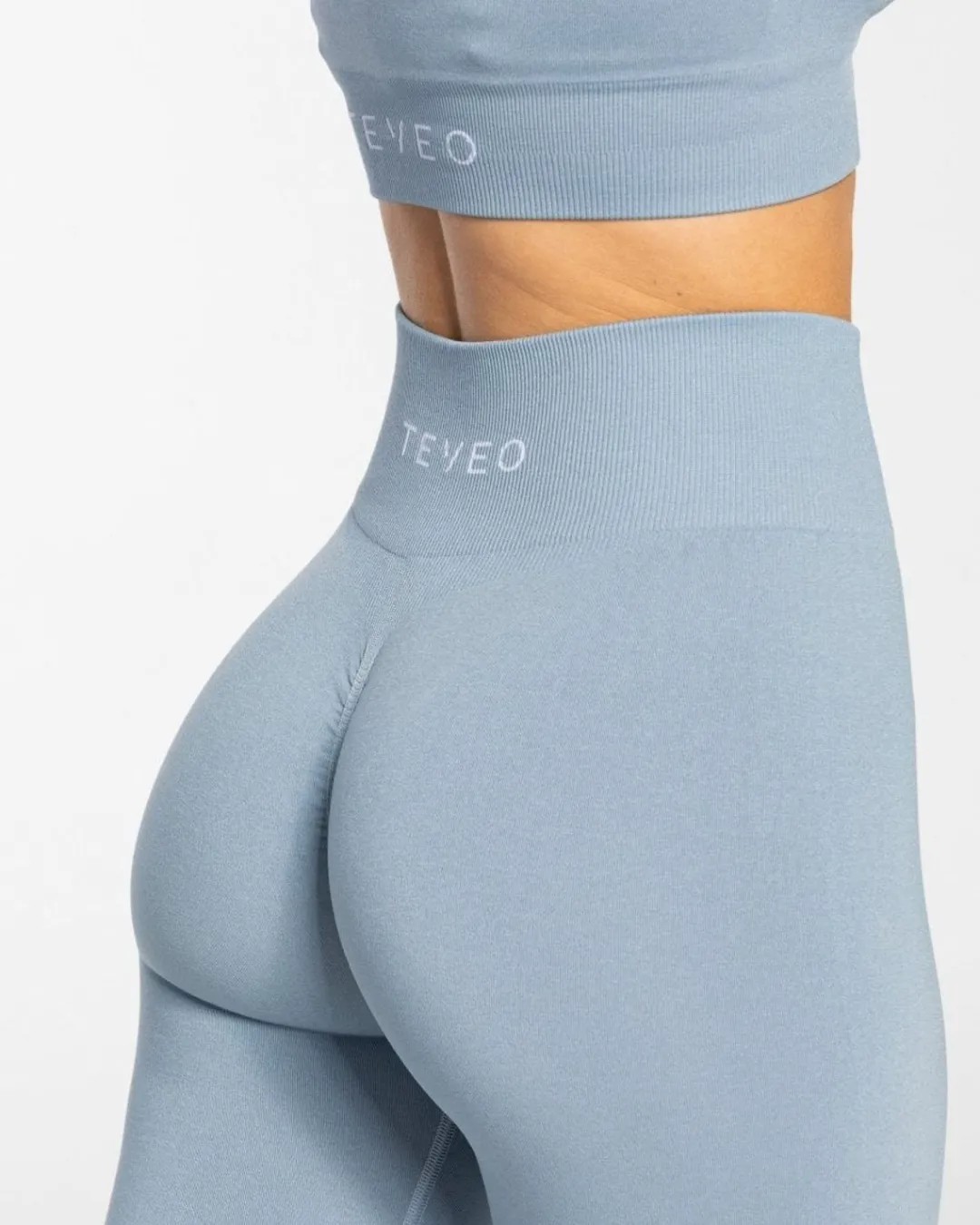 TEVEO Leggings & Pants*Timeless Scrunch Leggings "Stahlblau"