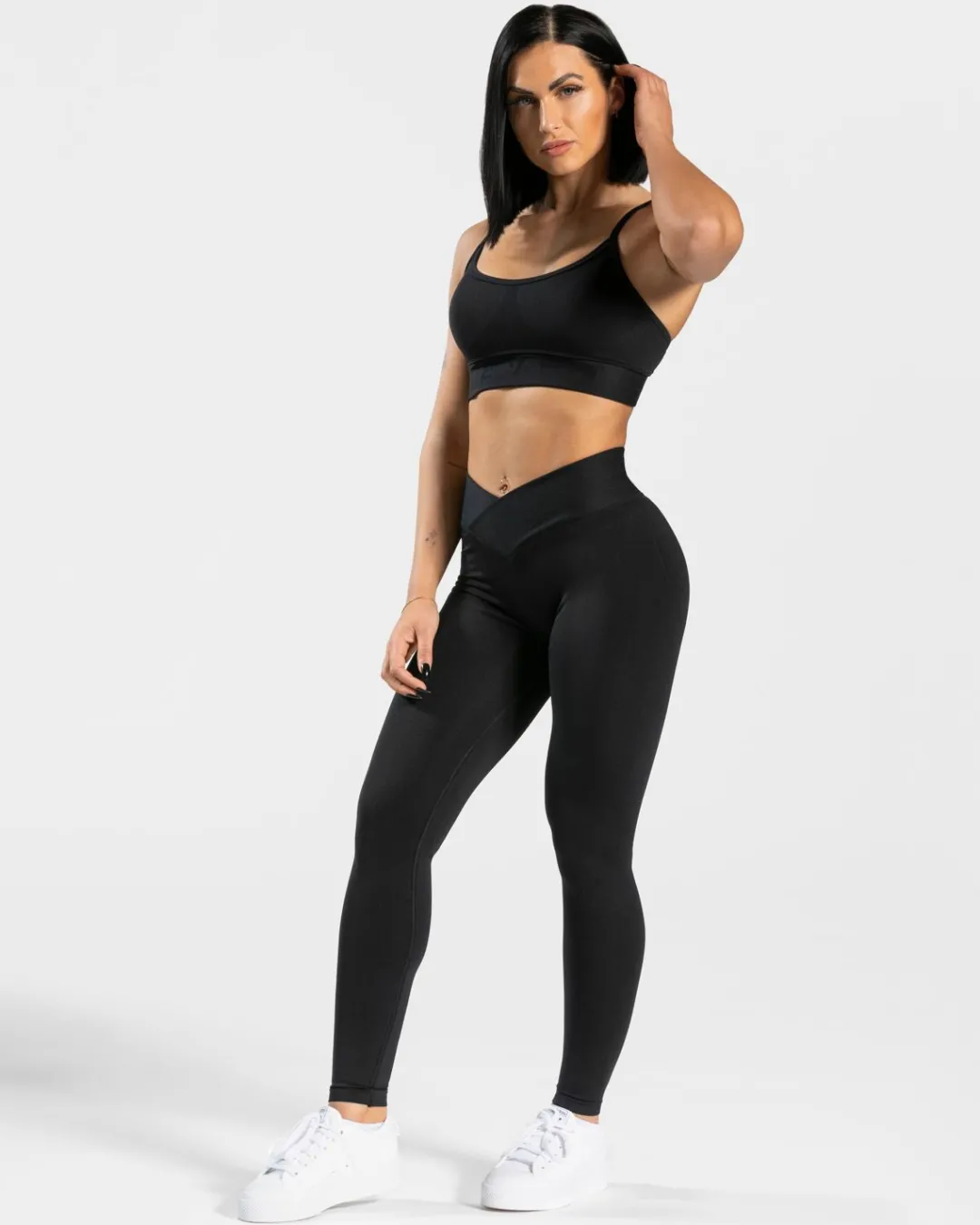 TEVEO Leggings & Pants*V-Shape Leggings "Schwarz"