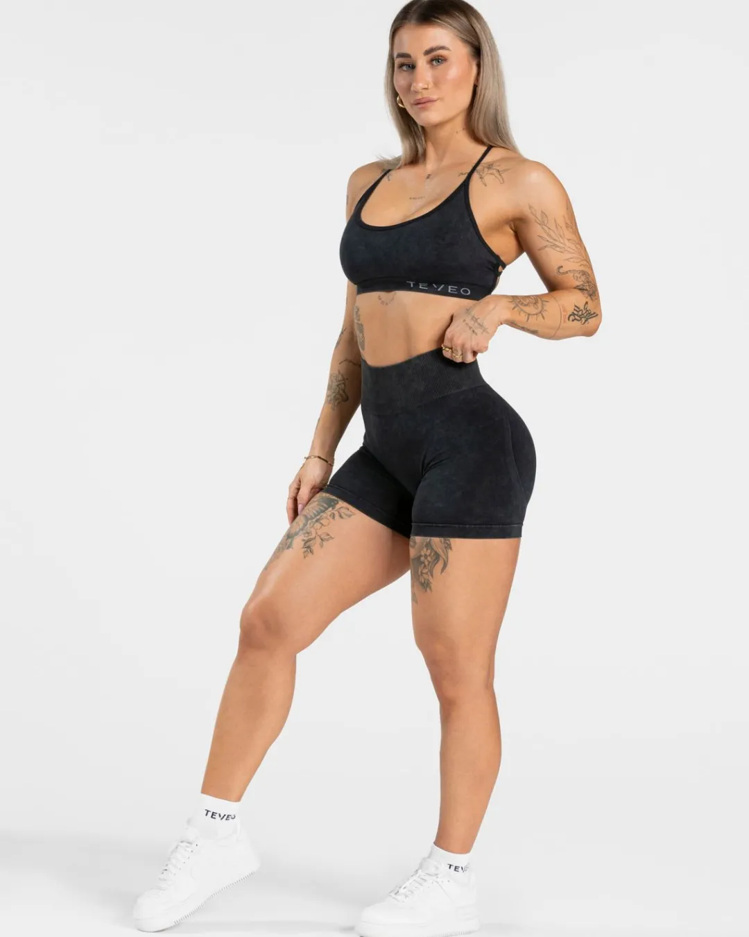 TEVEO Shorts*Acid Covert Scrunch Short "Schwarz"