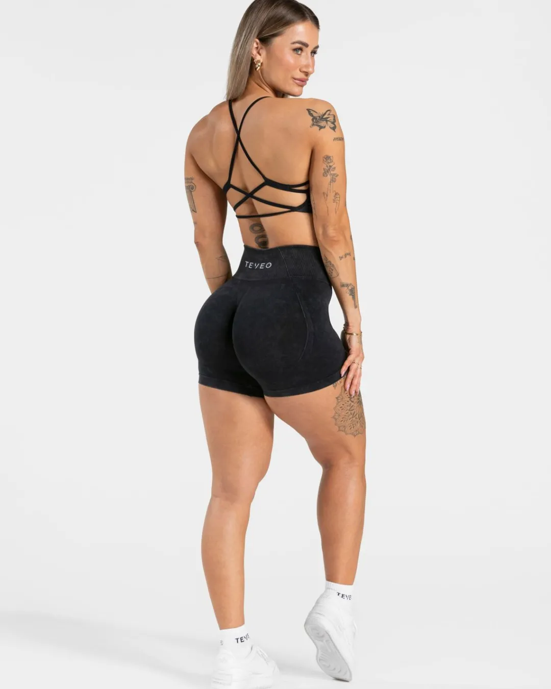 TEVEO Shorts*Acid Covert Scrunch Short "Schwarz"