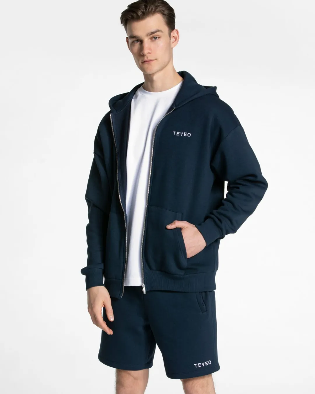 TEVEO Hoodies & Sweat Jackets*Arrival Oversized Zip Hoodie "Dunkelblau"
