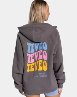 TEVEO Hoodies & Jackets*Candy Oversized Jacke "Graphit"