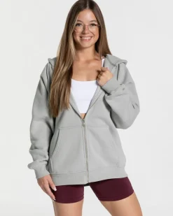 TEVEO Hoodies & Jackets*Candy Oversized Jacke "Hellgrau"
