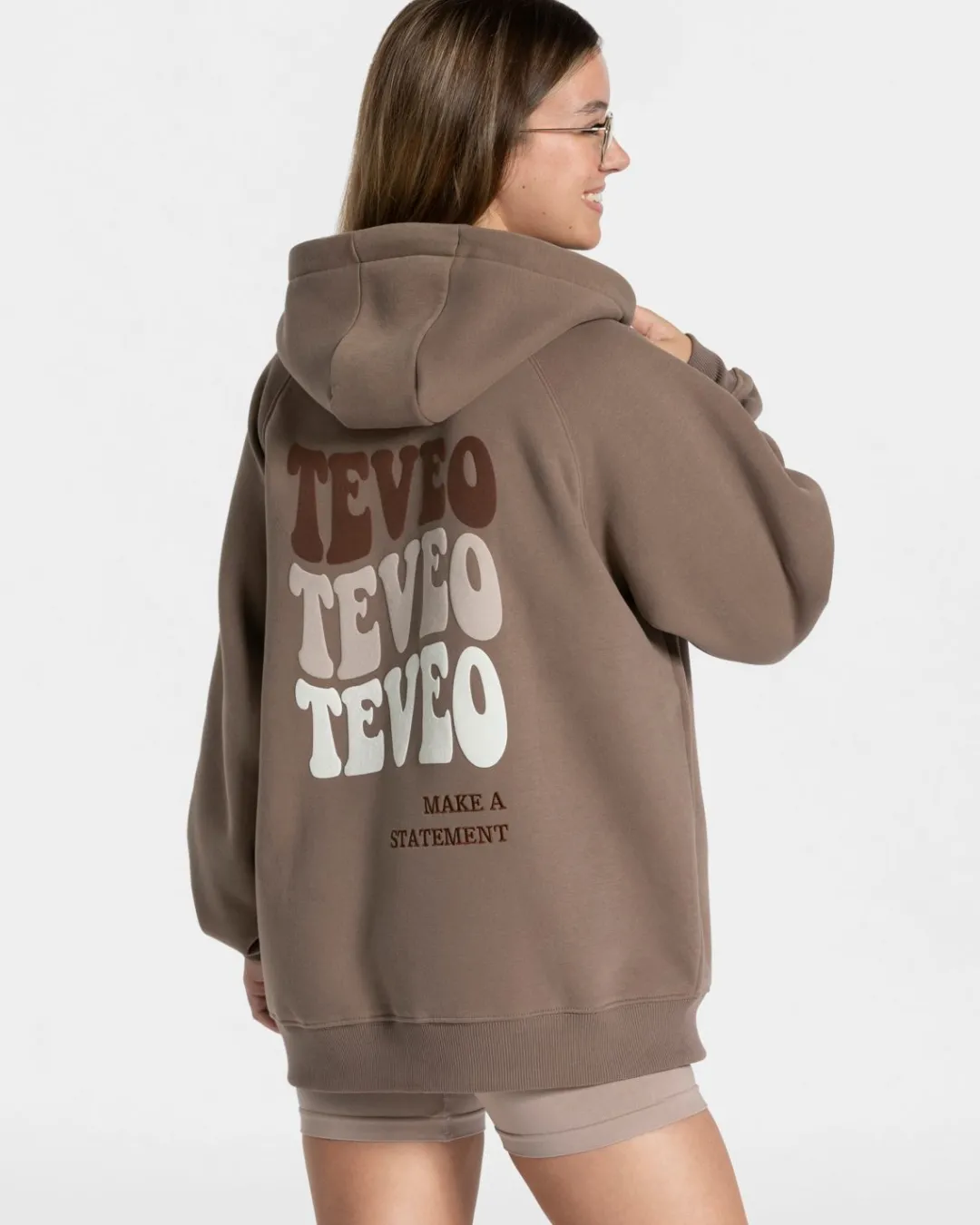 TEVEO Hoodies & Jackets*Candy Oversized Jacke "Mokka"
