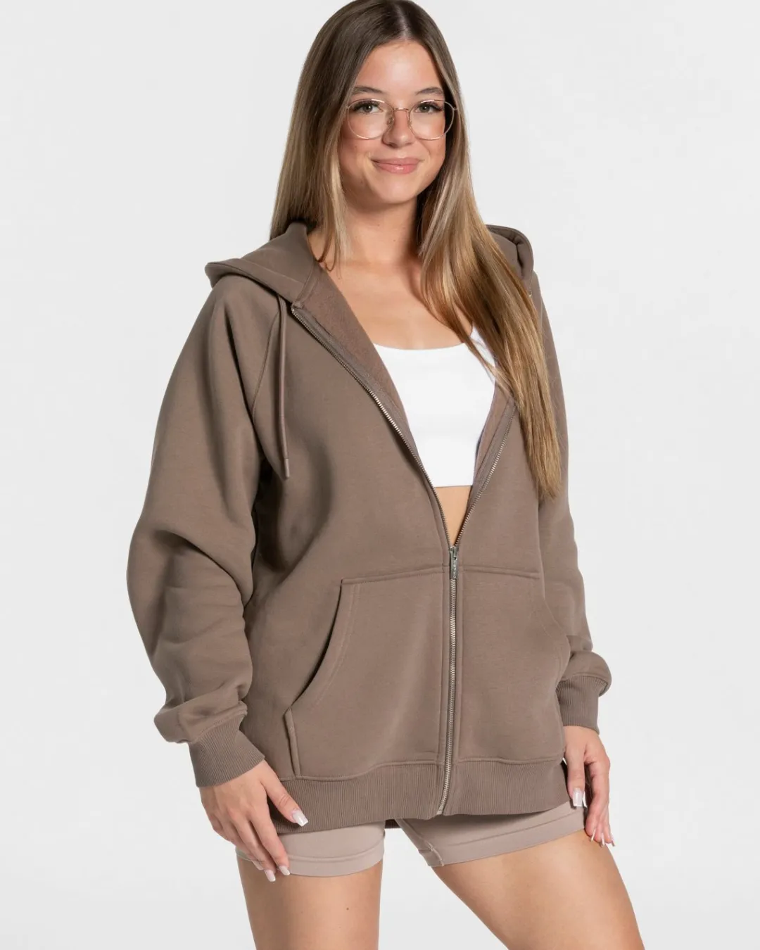 TEVEO Hoodies & Jackets*Candy Oversized Jacke "Mokka"
