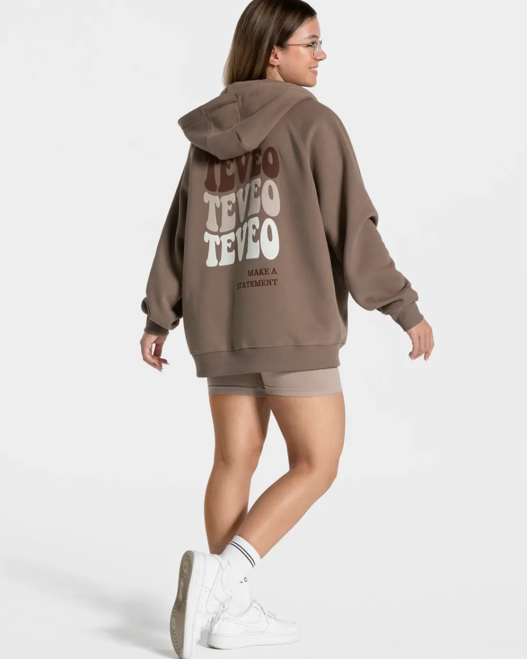 TEVEO Hoodies & Jackets*Candy Oversized Jacke "Mokka"