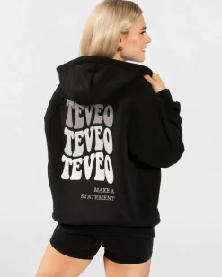 TEVEO Hoodies & Jackets*Candy Oversized Jacke "Schwarz"