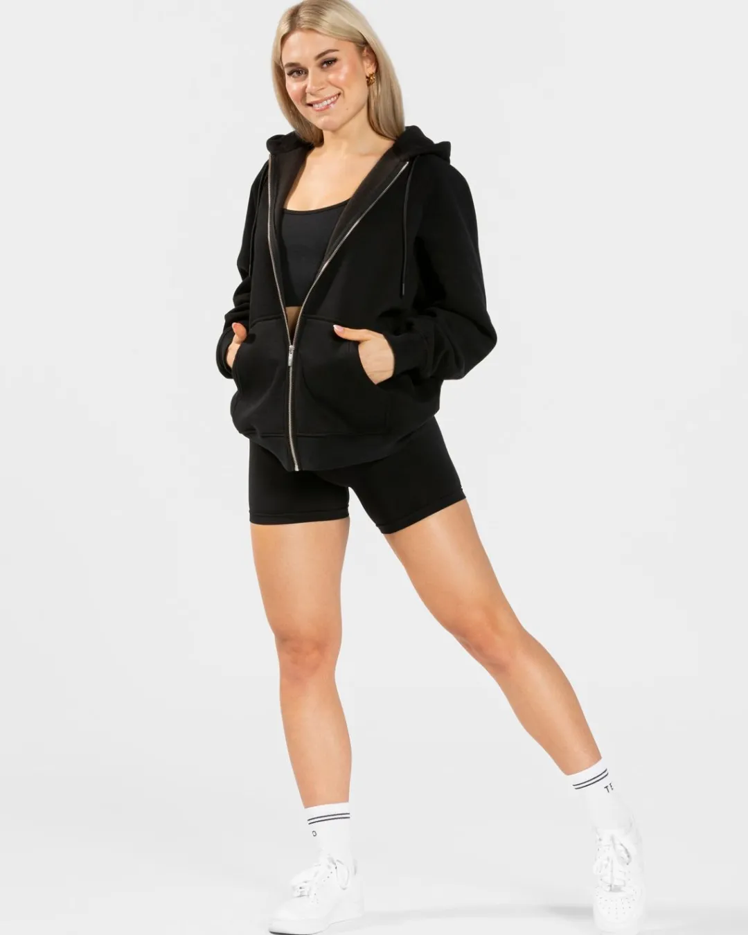 TEVEO Hoodies & Jackets*Candy Oversized Jacke "Schwarz"