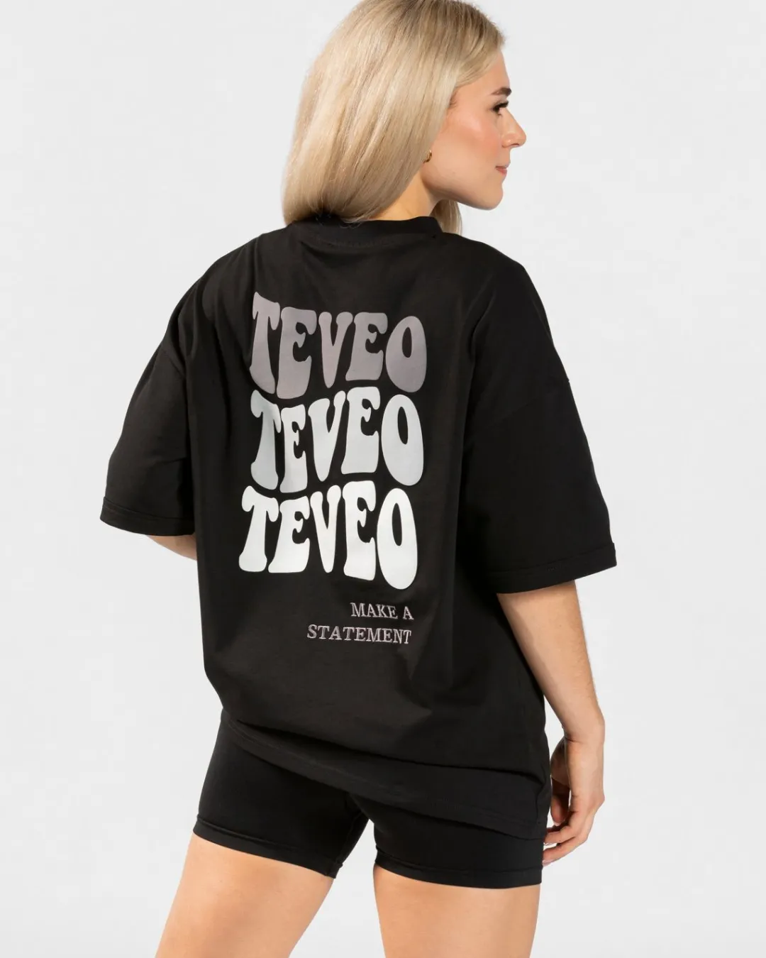 TEVEO T-Shirts*Candy Oversized T-Shirt "Schwarz"