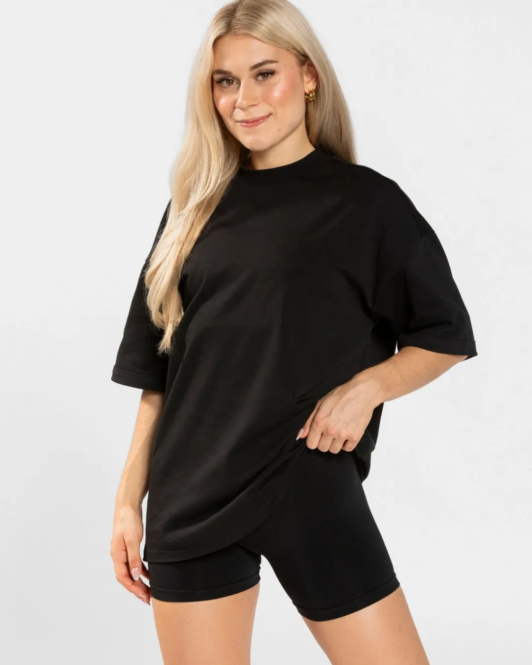TEVEO T-Shirts*Candy Oversized T-Shirt "Schwarz"