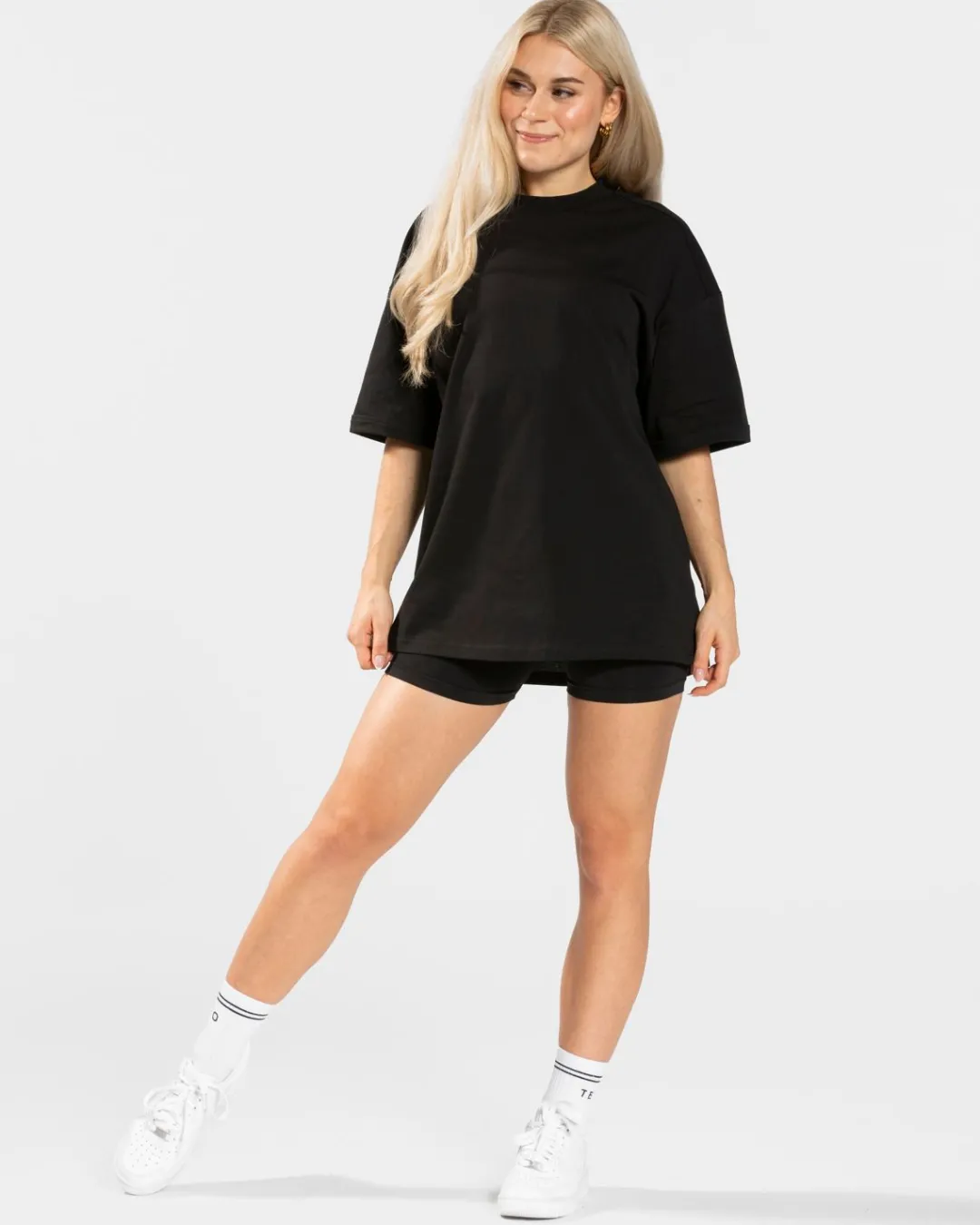 TEVEO T-Shirts*Candy Oversized T-Shirt "Schwarz"