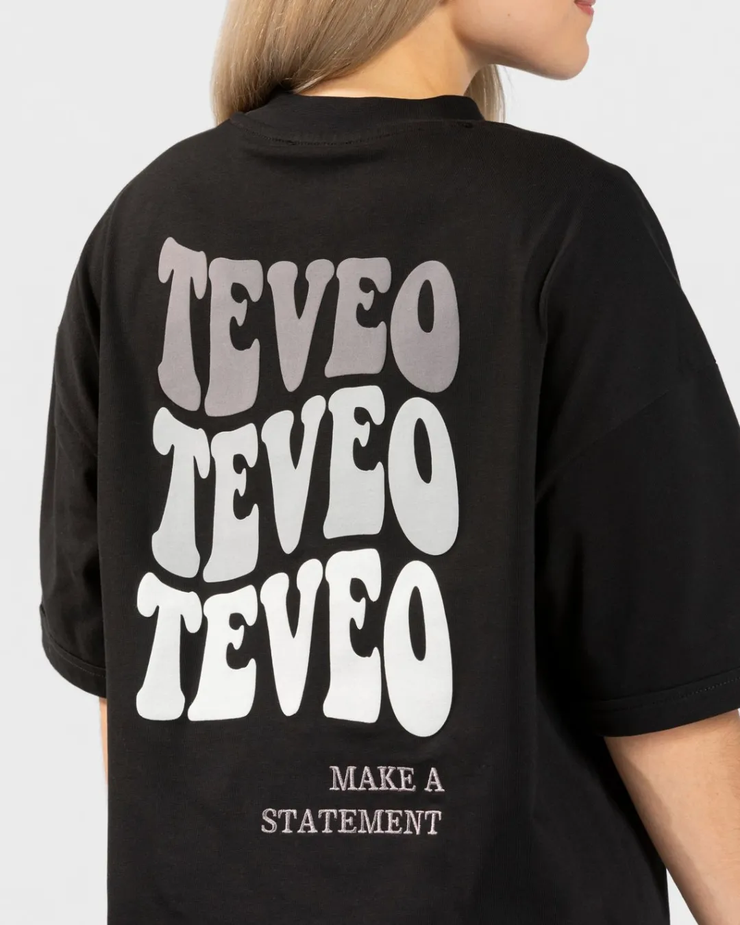 TEVEO T-Shirts*Candy Oversized T-Shirt "Schwarz"