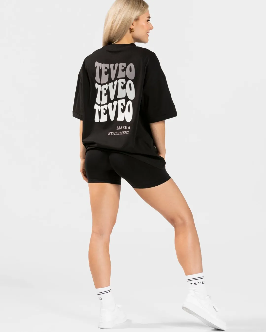TEVEO T-Shirts*Candy Oversized T-Shirt "Schwarz"