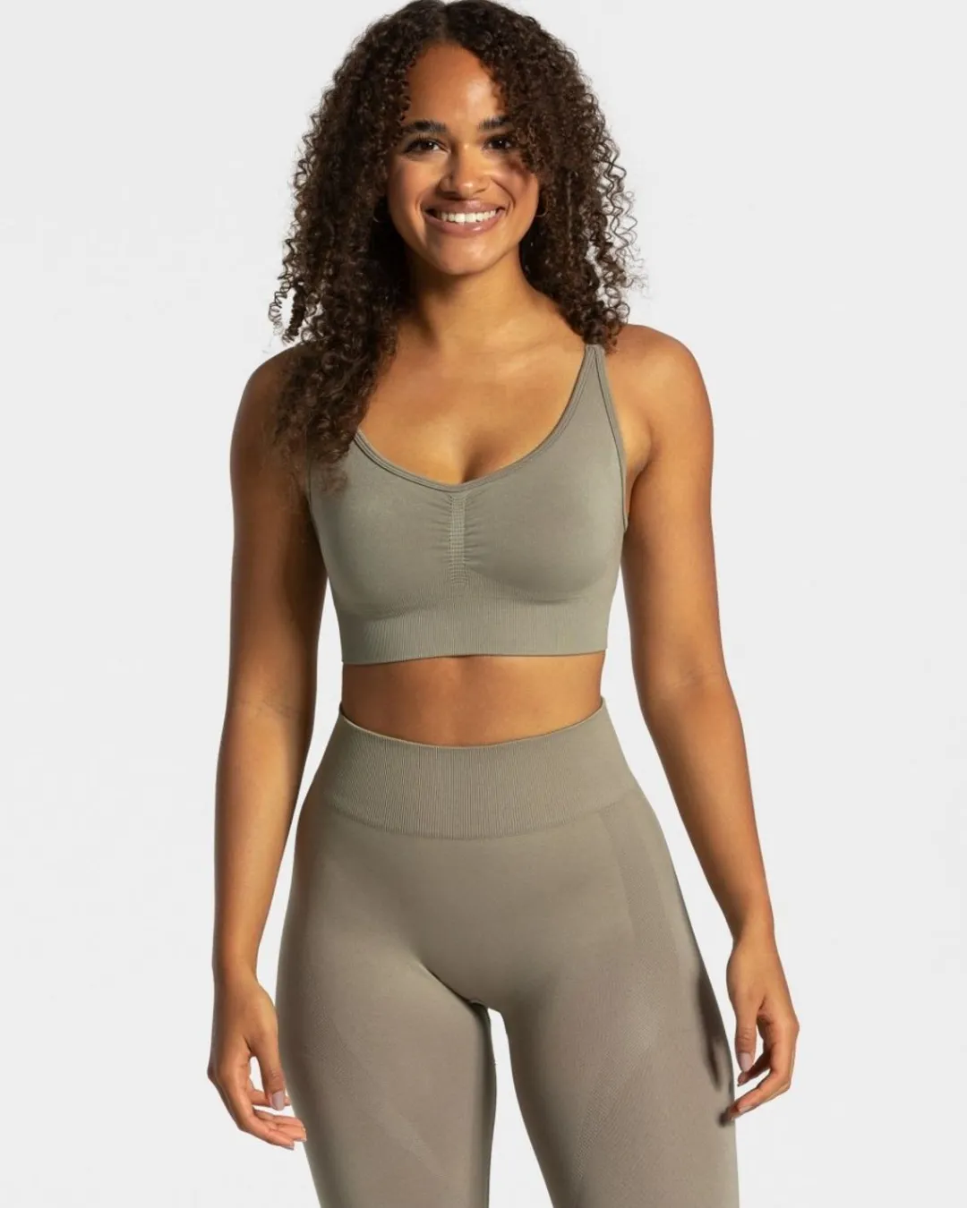 TEVEO Sports Bras*Charming Scrunch Bh "Khaki"