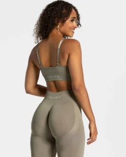 TEVEO Sports Bras*Charming Scrunch Bh "Khaki"
