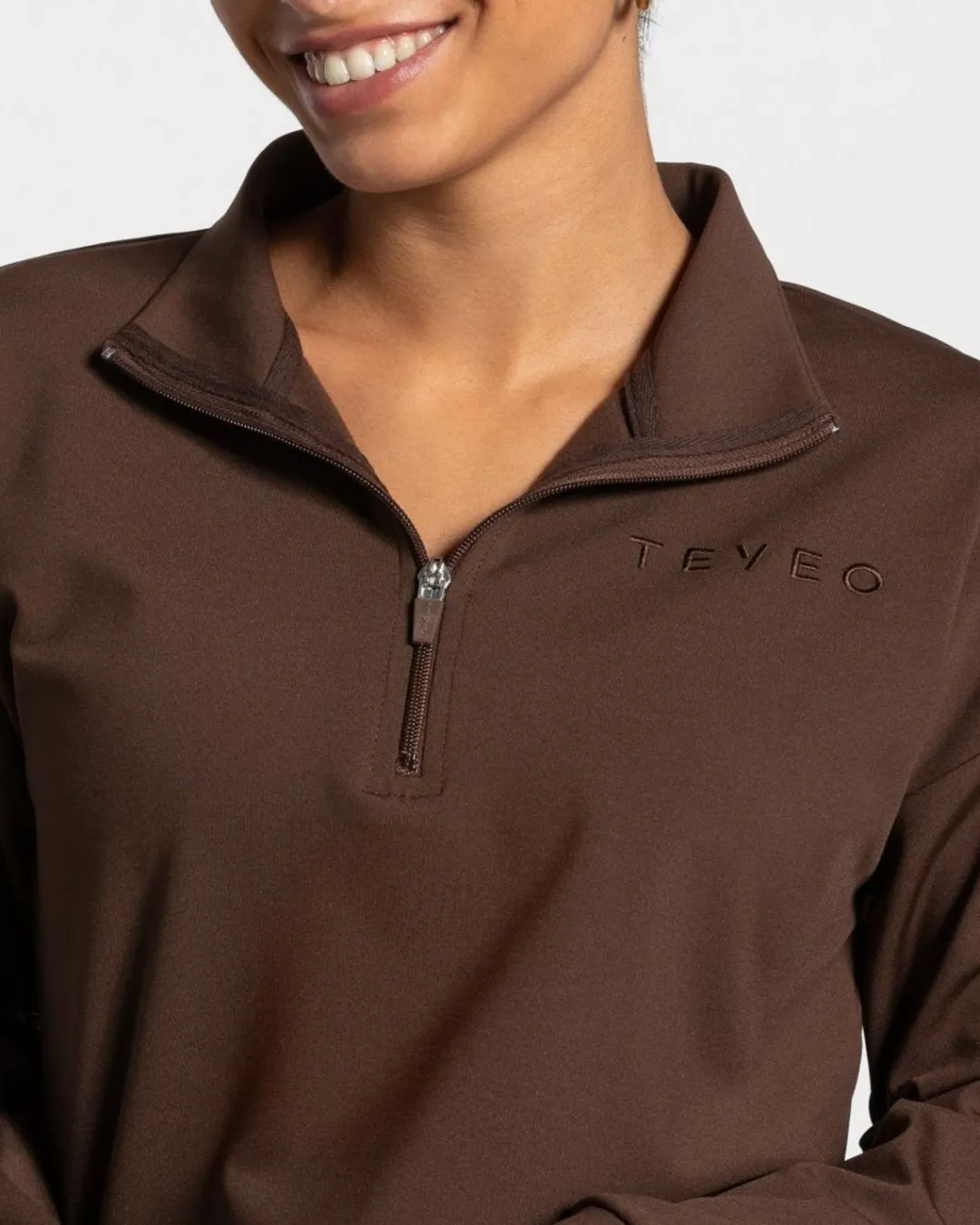 TEVEO Hoodies & Jackets*Charming Zip Sweater "Braun"