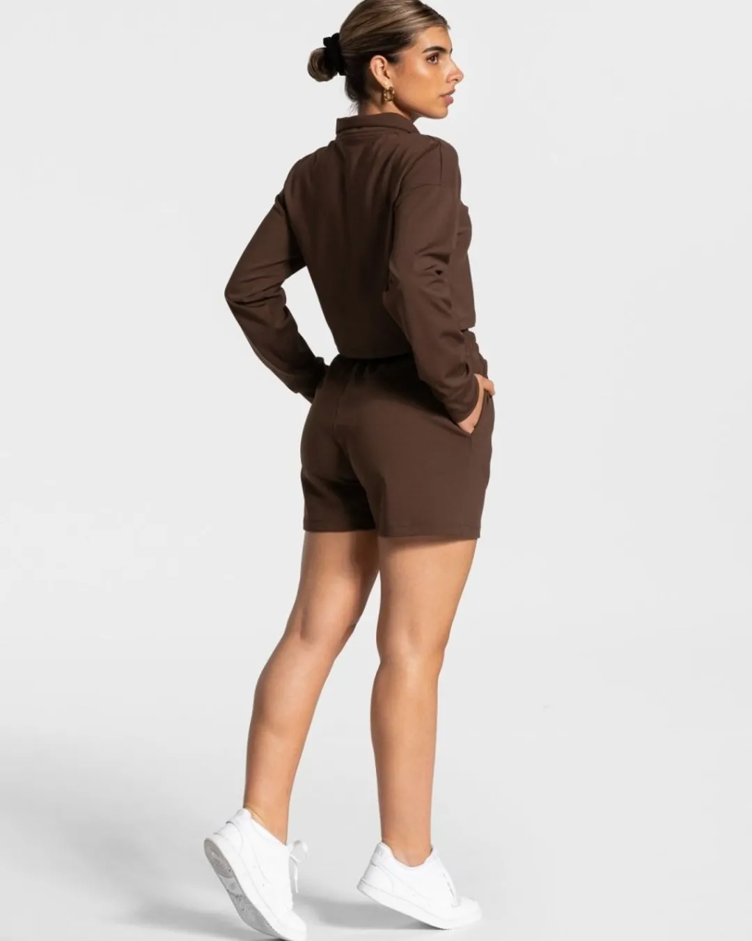 TEVEO Hoodies & Jackets*Charming Zip Sweater "Braun"