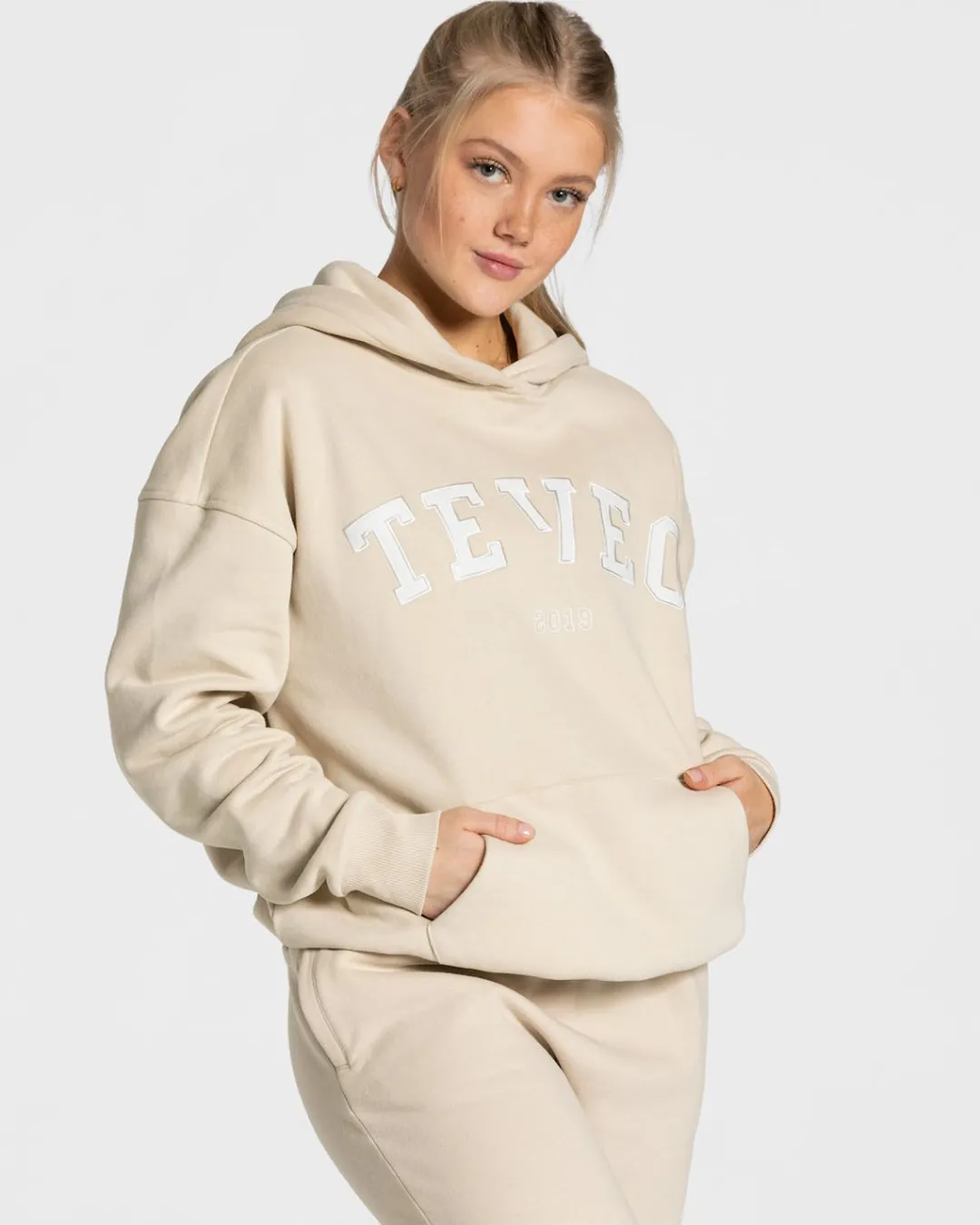 TEVEO Hoodies & Jackets*College Oversized Hoodie "Beige"