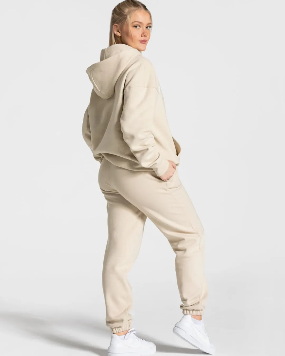 TEVEO Hoodies & Jackets*College Oversized Hoodie "Beige"