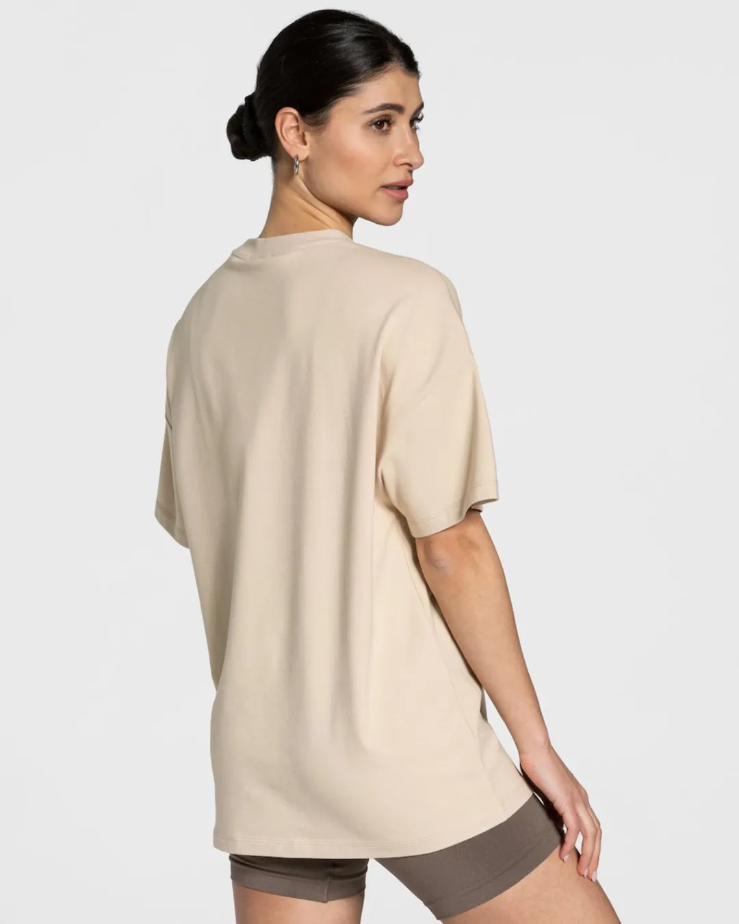 TEVEO T-Shirts*College Oversized T-Shirt "Beige"