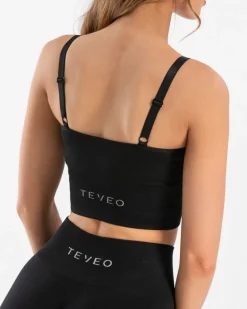 TEVEO Sports Bras*Damen Essential V-Top | Schwarz |