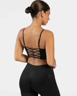 TEVEO Sports Bras*Elegant Cross Top "Schwarz"