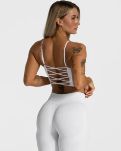 TEVEO Sports Bras*Elegant Cross Top "Weis"