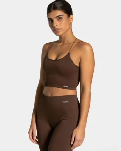 TEVEO Sports Bras*Elegant Strap Top "Dunkelbraun"
