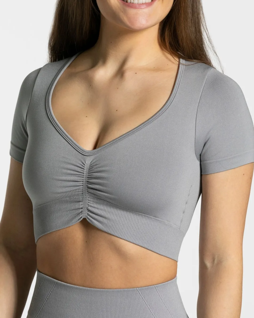 TEVEO Tops*Focus Crop Top "Grau"