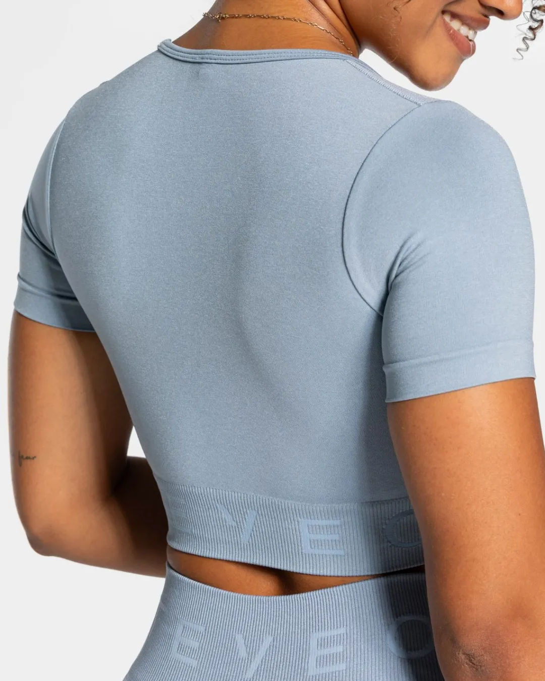 TEVEO Tops*Focus Crop Top "Stahlblau"
