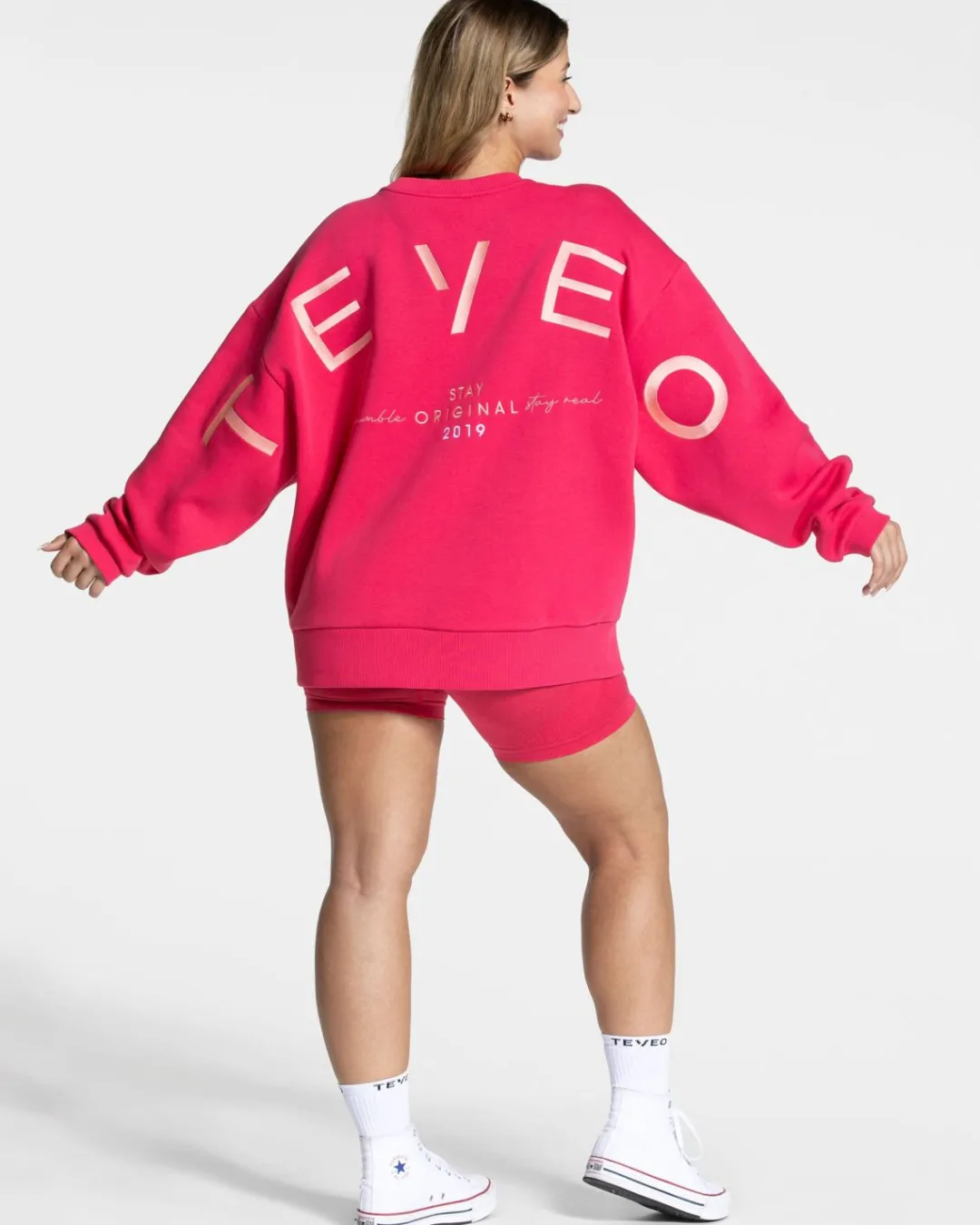 TEVEO Hoodies & Jackets*Signature Oversized Sweater "Berry"