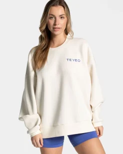 TEVEO Hoodies & Jackets*Signature Oversized Sweater "Off White"