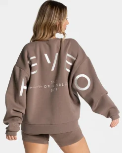 TEVEO Hoodies & Jackets*Signature Oversized Sweater "Mokka"