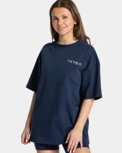 TEVEO T-Shirts*Signature Oversized T-Shirt "Dunkelblau"