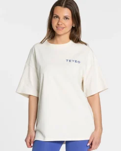 TEVEO T-Shirts*Signature Oversized T-Shirt "Off White"