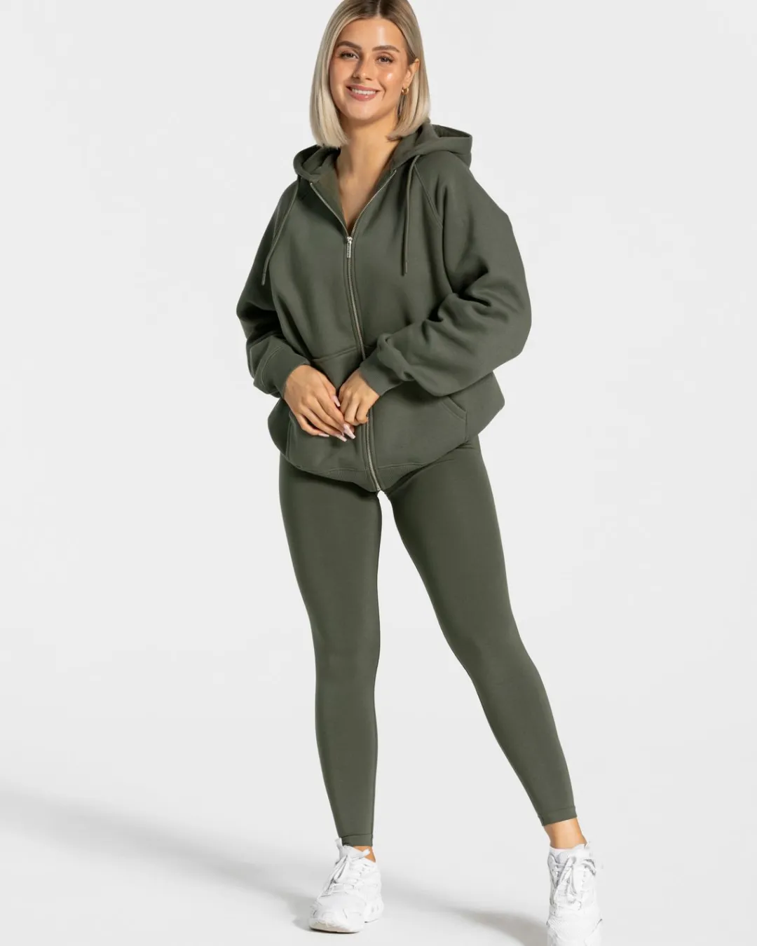 TEVEO Hoodies & Jackets*Statement Oversized Jacke "Khaki"