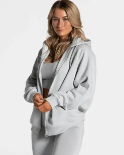 TEVEO Hoodies & Jackets*Statement Oversized Jacke "Hellgrau"