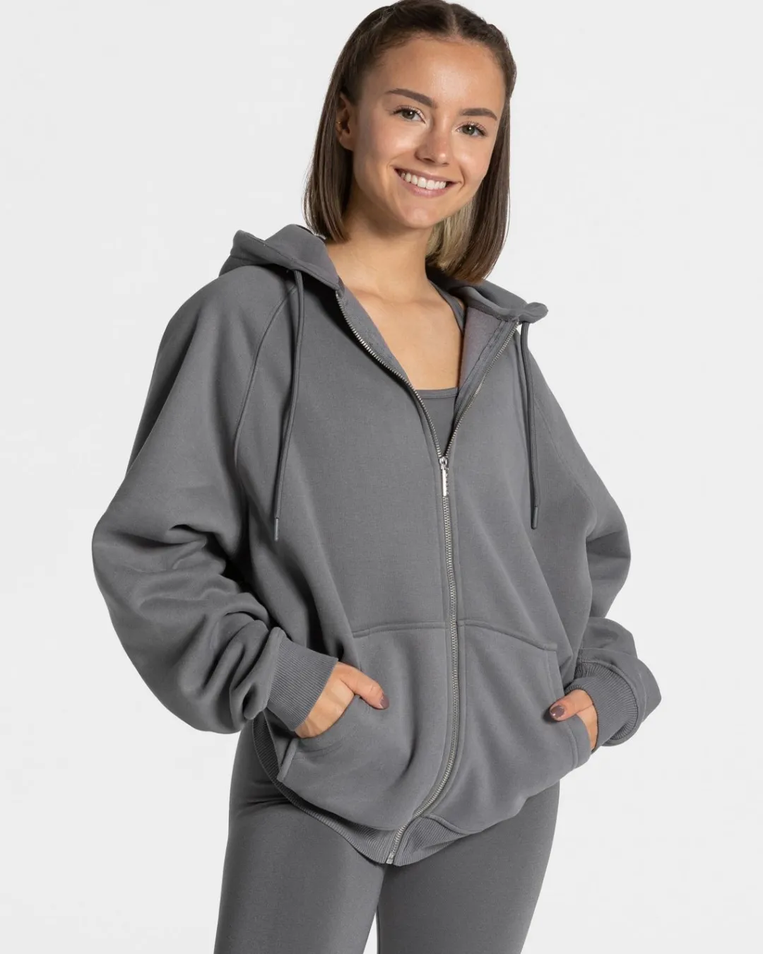 TEVEO Hoodies & Jackets*Statement Oversized Jacke "Graphit"